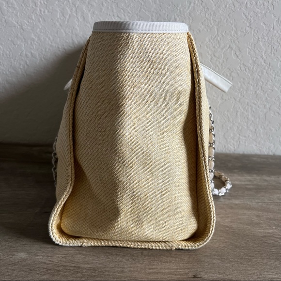 Chanel Woven Straw Raffia Medium Deauville Tote Beige - Picture 7 of 16